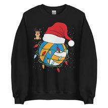 Volleyball Reindeer Funny Christmas Player Unisex Sweatshirt Black - £23.33 GBP+