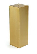 Zest Candle CPZ-163-12 3 x 9 in. Metallic Bronze Gold Square Pillar Candle -12pc - £148.39 GBP