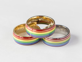 Gay Pride Rainbow Ring Equal Love Gift Gay pride gift Lesbian pride gift LGBTQ - £21.50 GBP