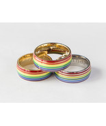 Gay Pride Rainbow Ring Equal Love Gift Gay pride gift Lesbian pride gift LGBTQ - £21.58 GBP