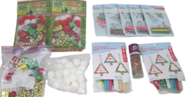 Huge Craft Christmas Ornament Kit Lot Shrink Art Ugly Sweater Trees Beads Design - £11.09 GBP