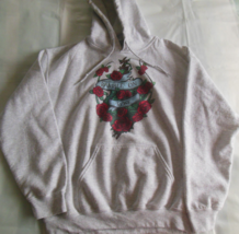 Grateful Dead Grey Hooded Sweatshirt Size M Ramble On Rose - $148.50