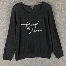 Buffalo David Bitton Sweater Women&#39;s Large Black Casual Pullover Viscose... - $19.53 CAD