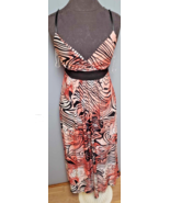 Women&#39;s Floral Tropical Flower Long Dress Cute Sexy Red Pink Black Large... - £12.49 GBP
