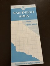1995 AAA San Diego Area (including Tijuana, Mexico) Road Map~Box MD - £6.05 GBP