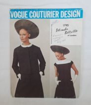 VTG 60&#39;s Vogue Couturier Design Pattern 1795 B. Bellville Dress &amp; Jacket... - $39.55