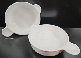 2 Corning White Coupe Grab A Meal Bowls Set 24 Oz P-240-B Tab Baking Dishes Lot - £36.92 GBP