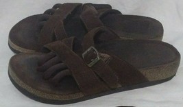 Wellrox Brown Newport Suede Sandals Toe Separator Wellness Shoes 8.5 SS - £41.23 GBP