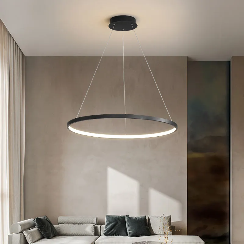 Modern Round Ring Led Pendant Light for Dining Living Room Center Table ... - $63.63+
