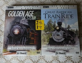 Great American Train Ride &amp; Golden Age of Steam - Each 4 DVD Boxed sets NIP New - £18.54 GBP
