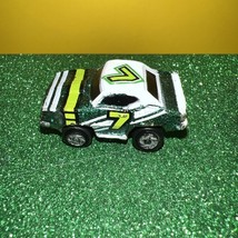 Vintage Micro Machines Galoob Chevrolet Camaro Green &amp; White Sparkler #7  - $14.96