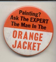 MAUTZ paint Orange Jacket  3 &quot; pinback - $12.99