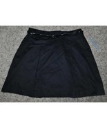 Womens Skirt Apt. 9 Black Lined Belted Pleated Petite $44 NEW-size 12P - £14.86 GBP