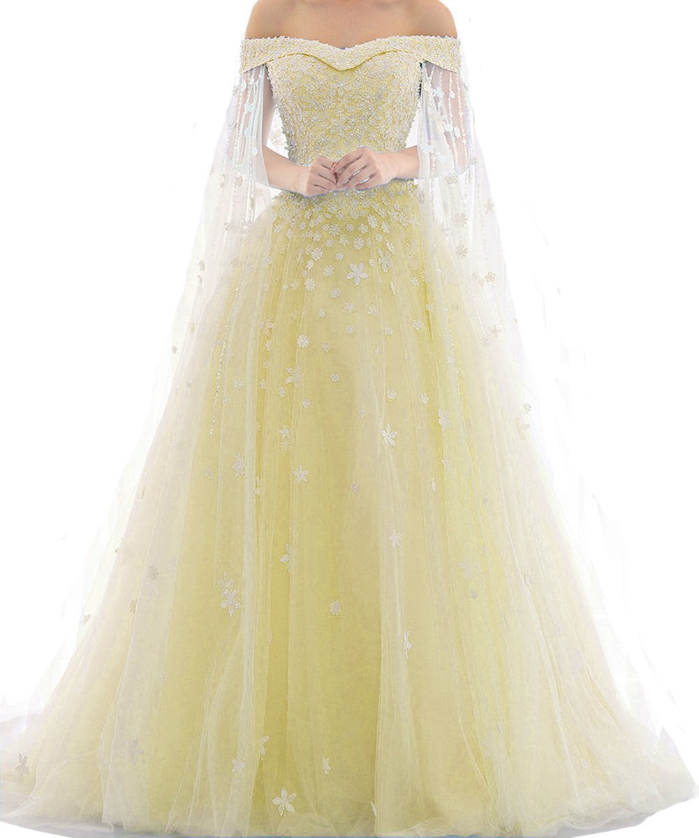 Kivary Off Shoulder Lace Beaded Long A Line Formal Prom Dresses Evening Gowns Li