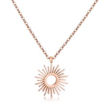 Rose Goldtone Sunburst Necklace - $440.07 MXN