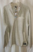 NWT Mens Eddie Bauer Sweater Fleece Classic Fit Pull Over H Ivory Large - $64.99