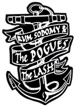 12.5x9cm Shaped Vinyl Window Sticker pogues nips rum sodomy car grace go... - £3.44 GBP