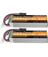 3S Lipo Battery,2 Packs 11.1V Rc Lipo Battery 5200Mah With Tr Plug Compa... - $123.99