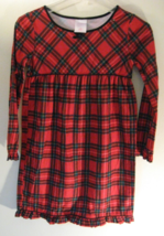 Wondershop Target Red Black Tartan Plaid Flannel Nightgown Girls Sz 10 C... - $12.59