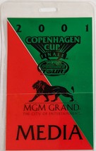 2001 Copenhagen Cup Finale Wrangler ProRodeo Tour MGM Grand Las Vegas Media Pass - £19.94 GBP