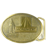 Vintage BTS 1978 MONUMENT OIL RIG Solid Brass Belt Buckle Made in USA - £26.55 GBP