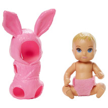 Barbie Skipper Babysitters Inc. baby doll in pink bunny rabbit outfit costume - £5.46 GBP