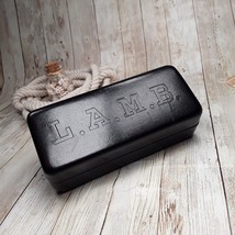 L.A.M.B. Eyeglass Sunglass Black Leather Clamshell Hard CASE ONLY - $9.85