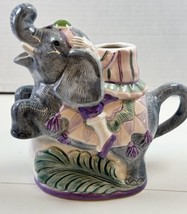 Vtg Schmid Yamada Elephant Clown Teapot Music Box- Works - Japan - No Lid - $321.91 MXN