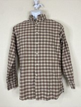 Cremieux Men Size S Check Button Up Shirt Long Sleeve Pocket - £5.64 GBP
