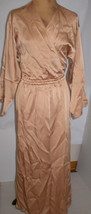 New Womens Designer Michael Kors Collection Italy Dress Long 4 Tan Beige Silky  - £1,922.12 GBP
