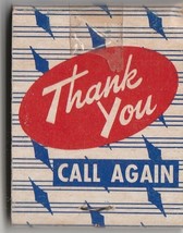 Vtg Strike on Matchbook ~ Thank You Call Again - $6.92 CAD