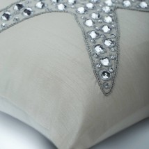 Ivory Throw Pillow Covers 16&quot;x16&quot; Cotton, Starfish Crystals - $531.31 MXN+
