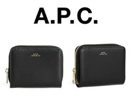 [A.P.C] Emmanuel Compact PXAWV F63029 LZ Women&#39;s Ring Wallet - £177.45 GBP