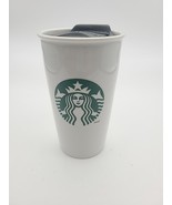 2011 Starbucks White Green Siren Ceramic Double Wall Tumbler/Travel Mug ... - $9.50