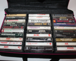 Lot 30 1980s Glam Rock Hard Rock Cassette Tapes AC/DC Great Whitesnake W... - $64.12