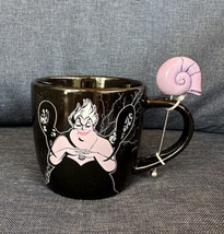 Disney Villains Black Mug Ursula Cup w/Seashell Stir Stick New - £20.70 GBP
