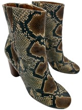 Sam Edelman Women&#39;s Leather Snake Print Corra Ankle Block Heel Zip Boots... - $371.63 MXN