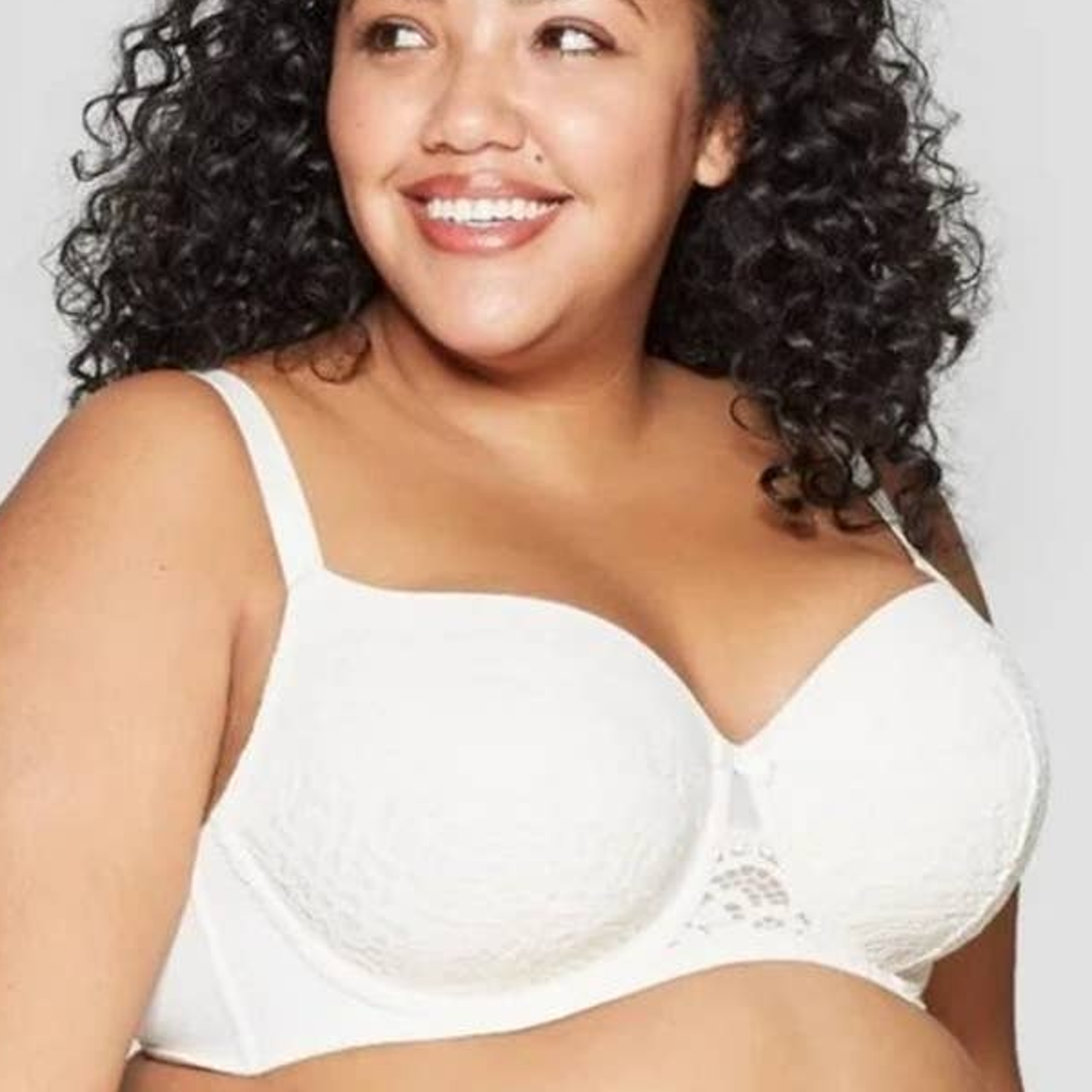 Auden Lightly Lined Balconette Coverage Underwire Bra White Size 42F NEW - £15.17 GBP