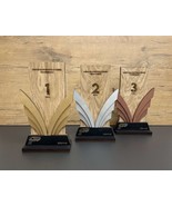 3 Set Trophy Personalised Wooden Acrylic Trophy Award Personalized Bespo... - £101.88 GBP