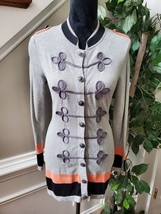 Twelve by Twelve Women&#39;s Gray Viscose Long Sleeve Buttons Front Cardigan Size XS - £25.99 GBP