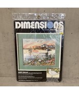 Dimensions No Count Cross-Stitch Kit 3932 Sunny Seaport Color Printed Fa... - £20.24 GBP