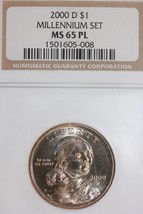 2000 D MS 65 PL Sacagawea Dollar Millennium Set NGC Graded Certified OCE... - $21.12