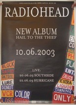 Radiohead Poster Album Release Hail To The Thief June 10 2003 Tour 20 22 Mint - £42.48 GBP