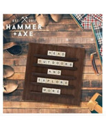 New Hammer + Axe 120 pc Tile Message Board Wooden Alphabet Letter Pieces... - $21.77