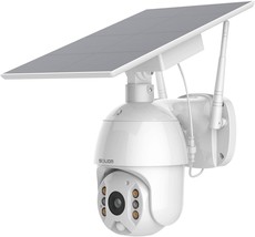 Soliom S600 Wireless Wifi Pan Tilt 360° View Spotlight Solar Battery, Cloud/Sd. - £71.92 GBP