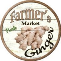 Farmers Market Ginger Novelty Metal Mini Circle Magnet - £10.41 GBP