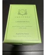 Aquiesse Luxury Scented Candle CHERIMOYA 6.5 oz green leaves/white musk NEW - $789.28 MXN
