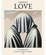 FORBIDDEN LOVE - MAGRITTE STYLE GEOMETRIC POSTER - CASSOLINO - KRUGERS P... - $26.68 CAD+