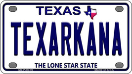 Texarkana Texas Novelty Mini Metal License Plate Tag - £11.75 GBP