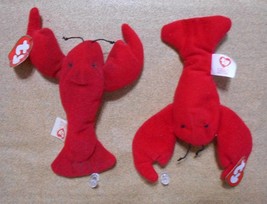 Ty Teenie Beanie Babies Pinchers the Lobster 1993, w/Tag Errors, Old Vintage Mc  - $379.95